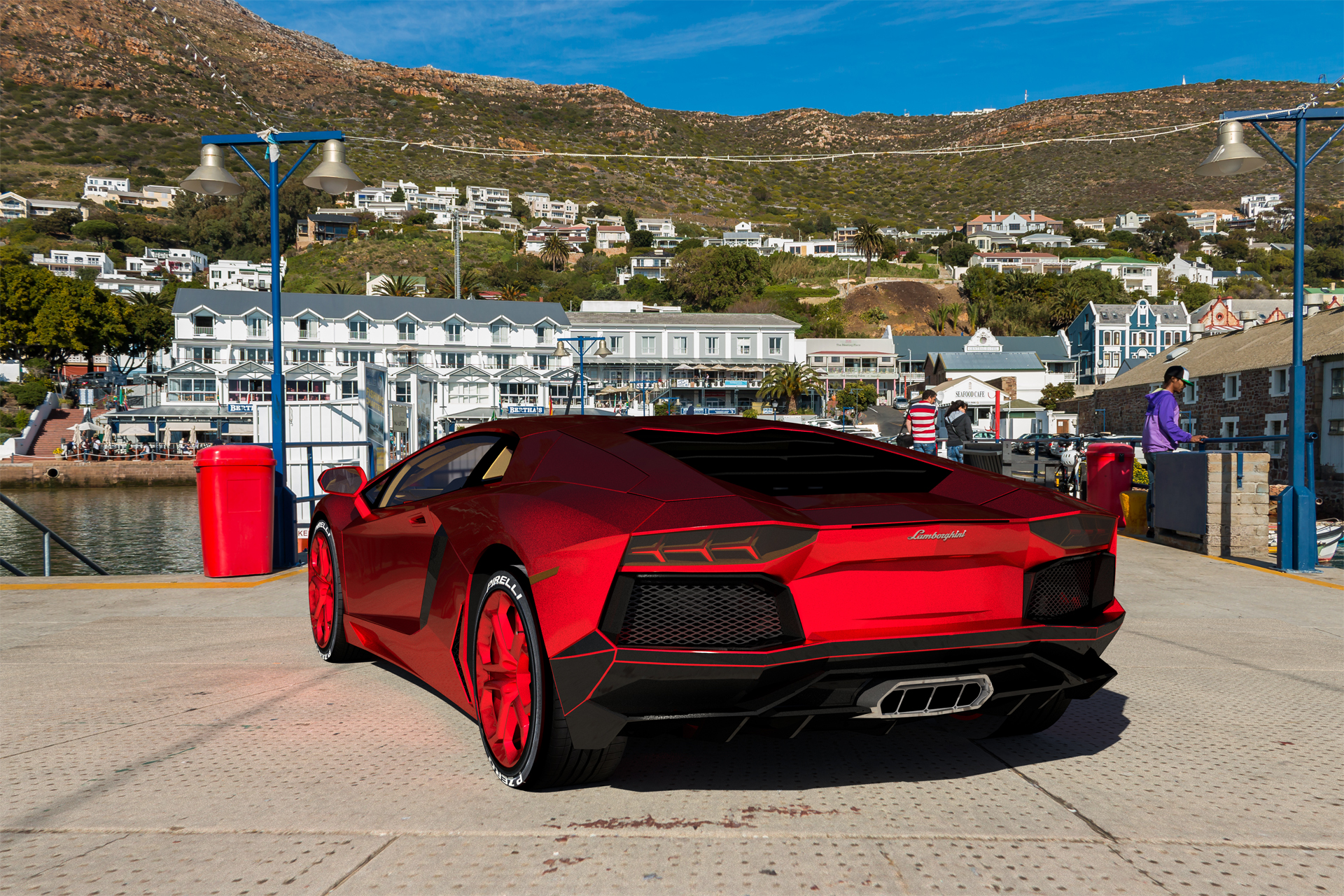 Is dit nou goed genoeg ?. Simonstown HDRI. Using branched path tracing in cycles picked up the 'glow' from the vehicles paintwork. Cycles is a quality rendering engine which challenges VRay in my opinion.